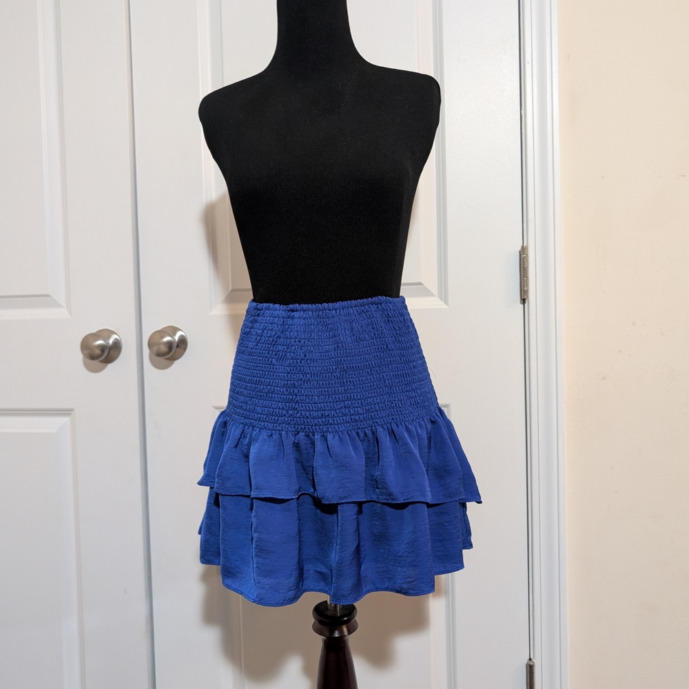 Blue Ruffled Women's Skirt